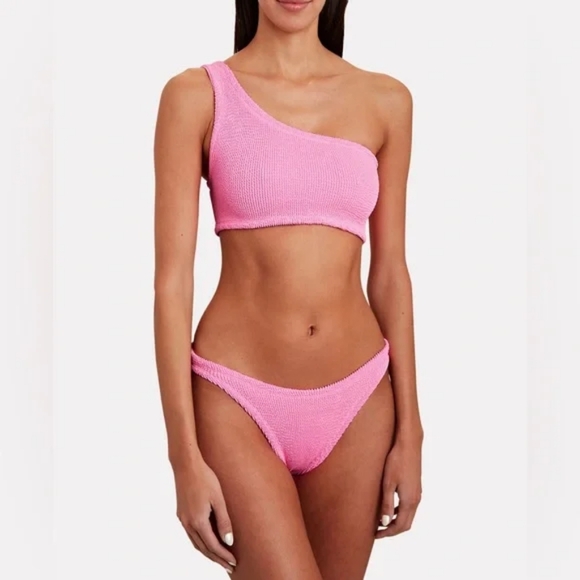 💓💓💓Hunza G Nancy one shoulder swim suit bikini bubblegum - Picture 4 of 14